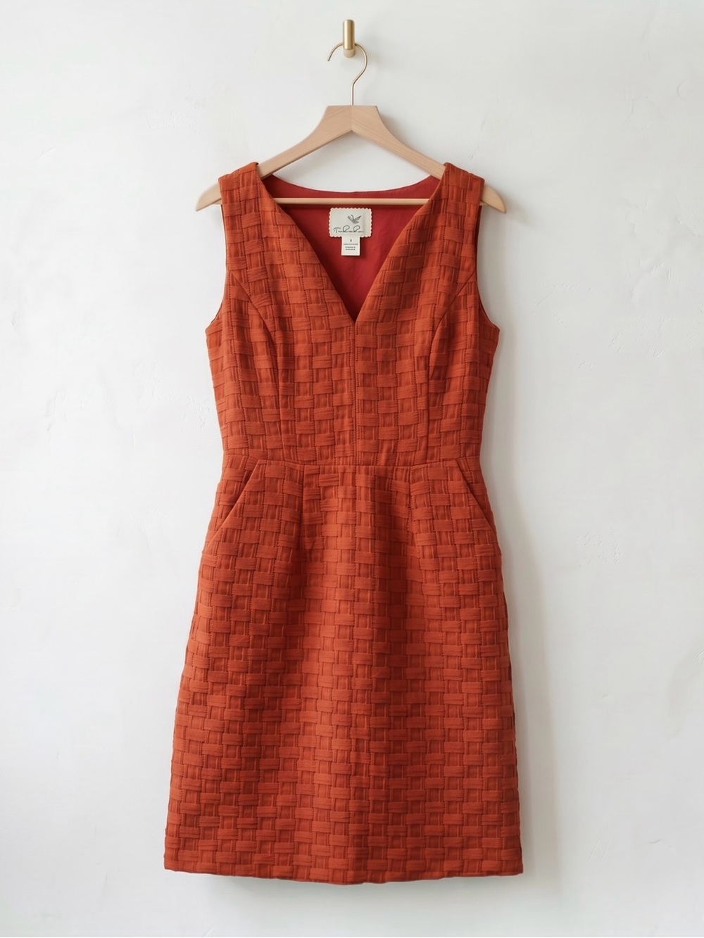 Tabitha Basketweave Sheath Dress - Altered to remove shoulder detail